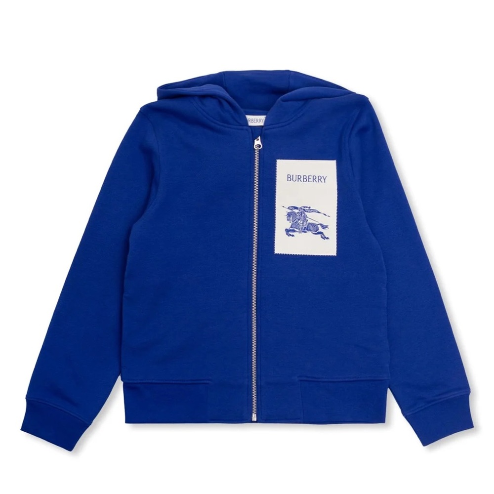 🥶 3 Piece Burberry Kids Royal Blue Zip-Up sweatsuit